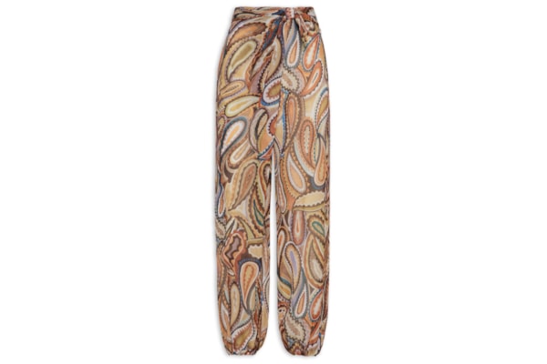 Calça Feminina Panneaux Paisley Anna – Marrom