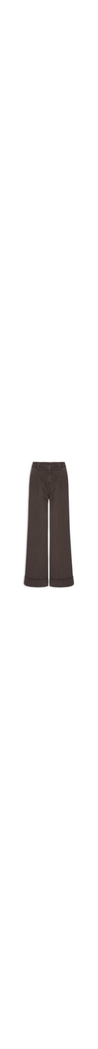 Calça Feminina Panta Wide Isabela Sarja I - Marrom