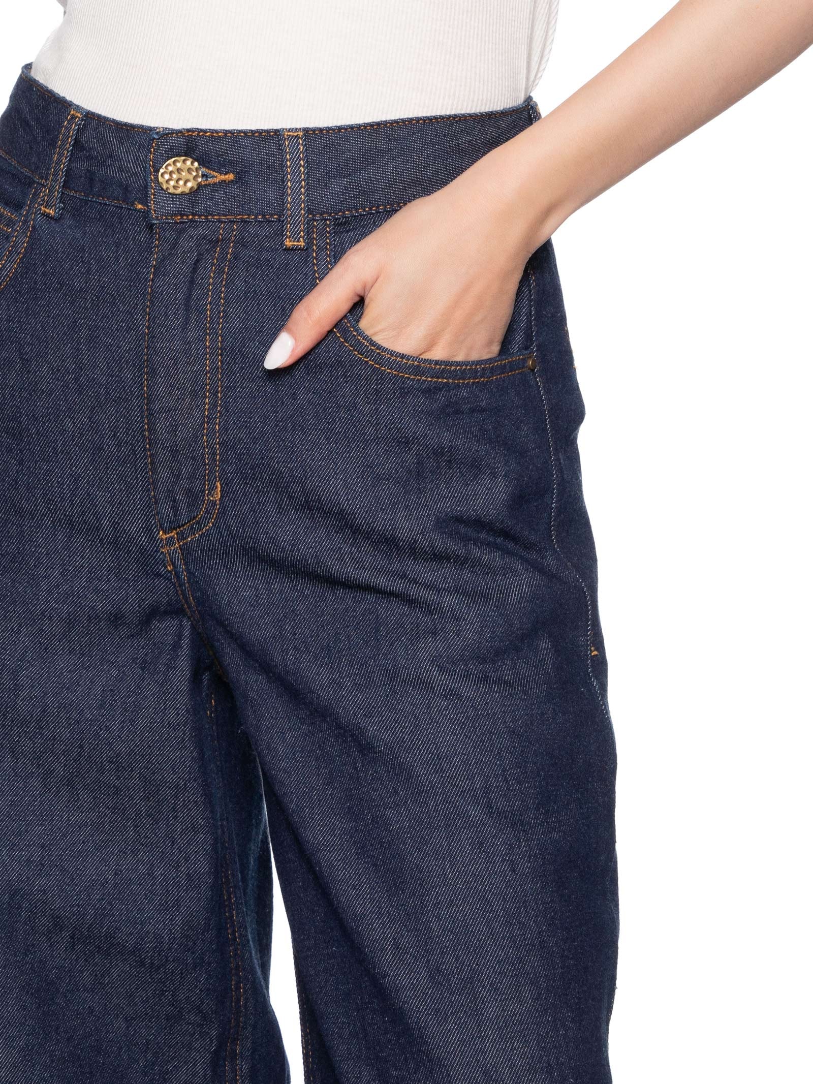 Calça Feminina Panta Wide Isis Azul Le Lis