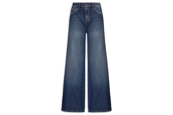 Calça Feminina Panta Wide Janice - Azul