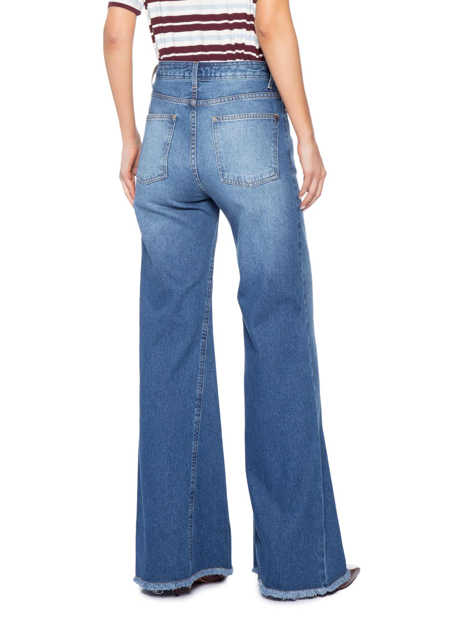Calça Feminina Panta Wide Livia Azul Le Lis