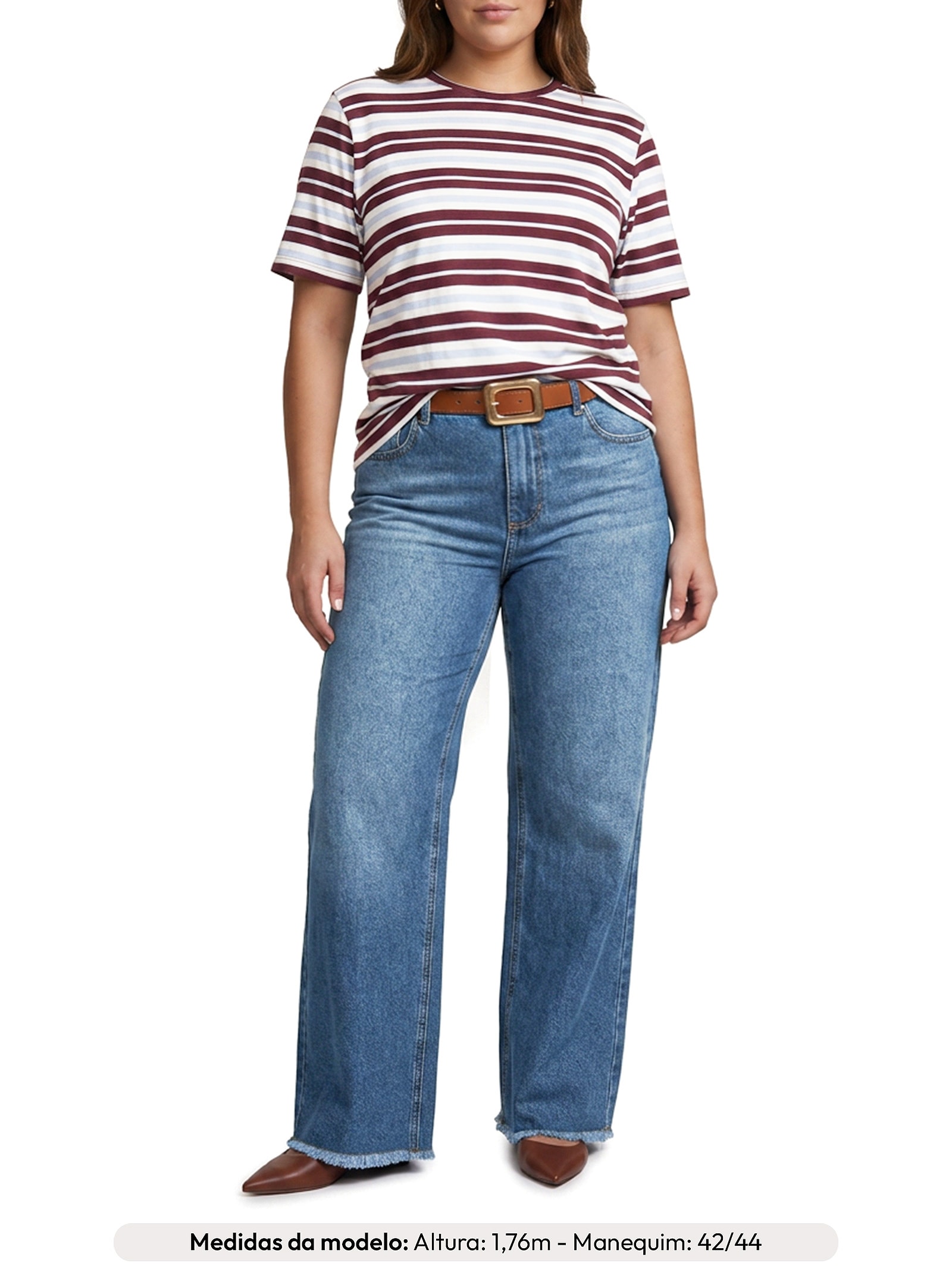 Calça Feminina Panta Wide Livia Azul Le Lis