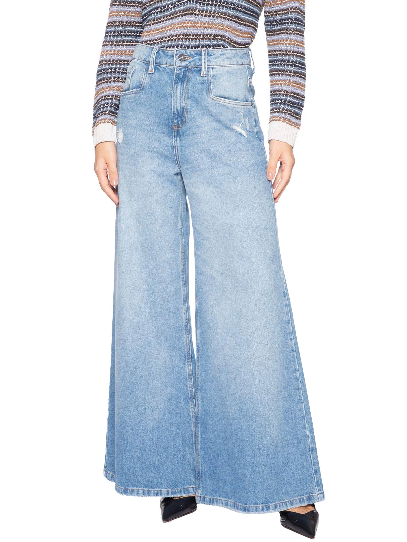Calça Feminina Panta Wide Tyla Azul Le Lis