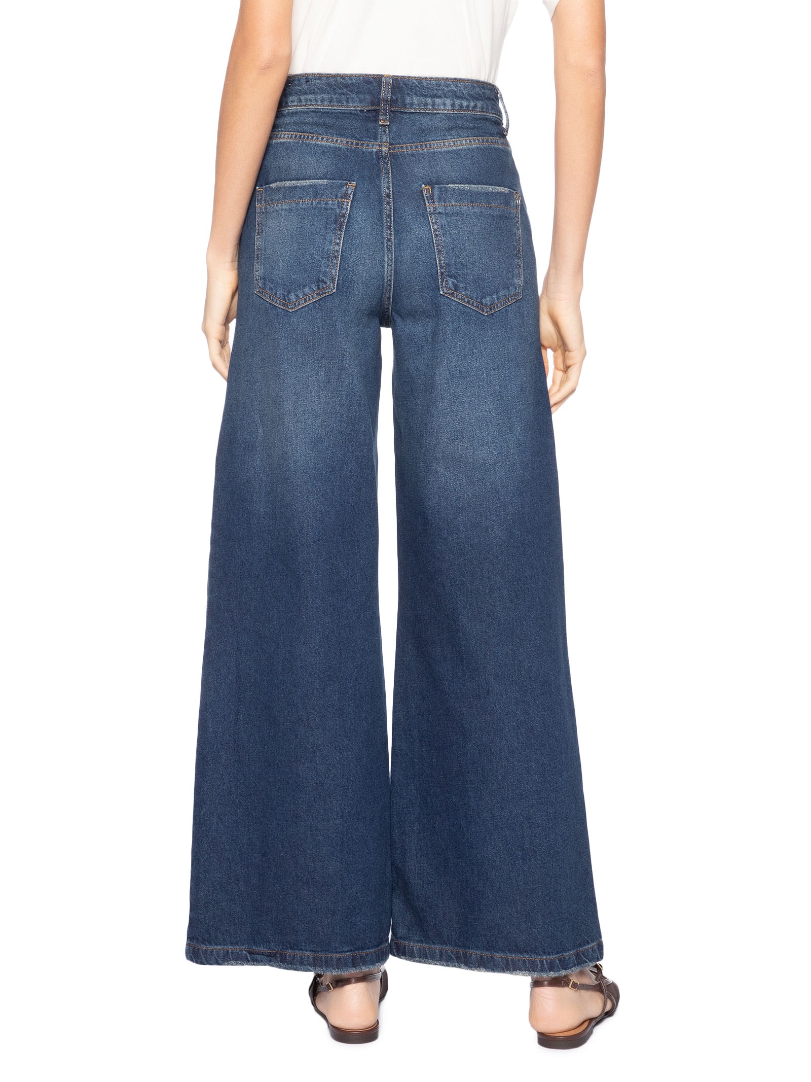 Calça Feminina Panta Wide Vilma Azul Le Lis
