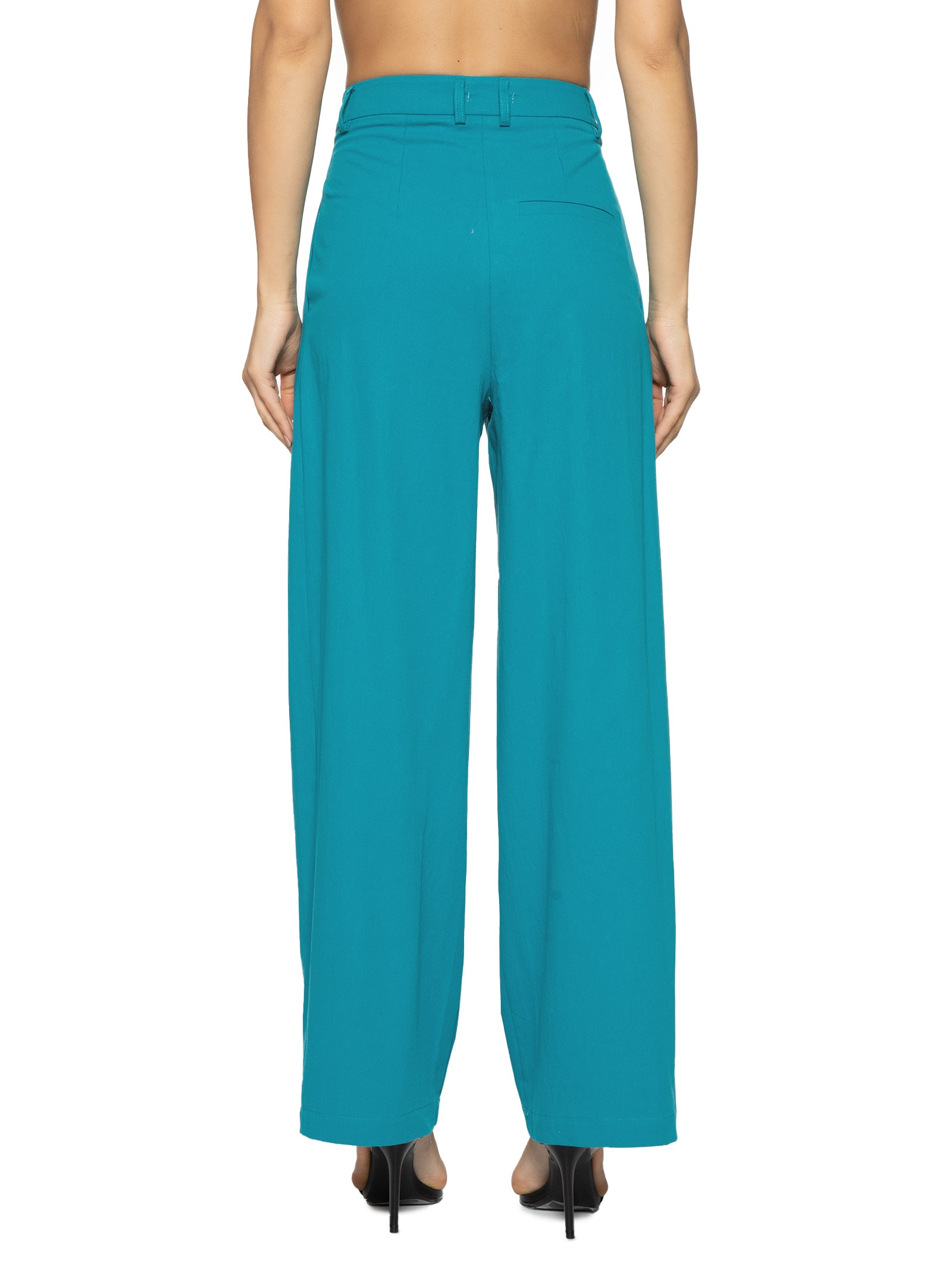 Calça Feminina Pantacourt Azul Market 33