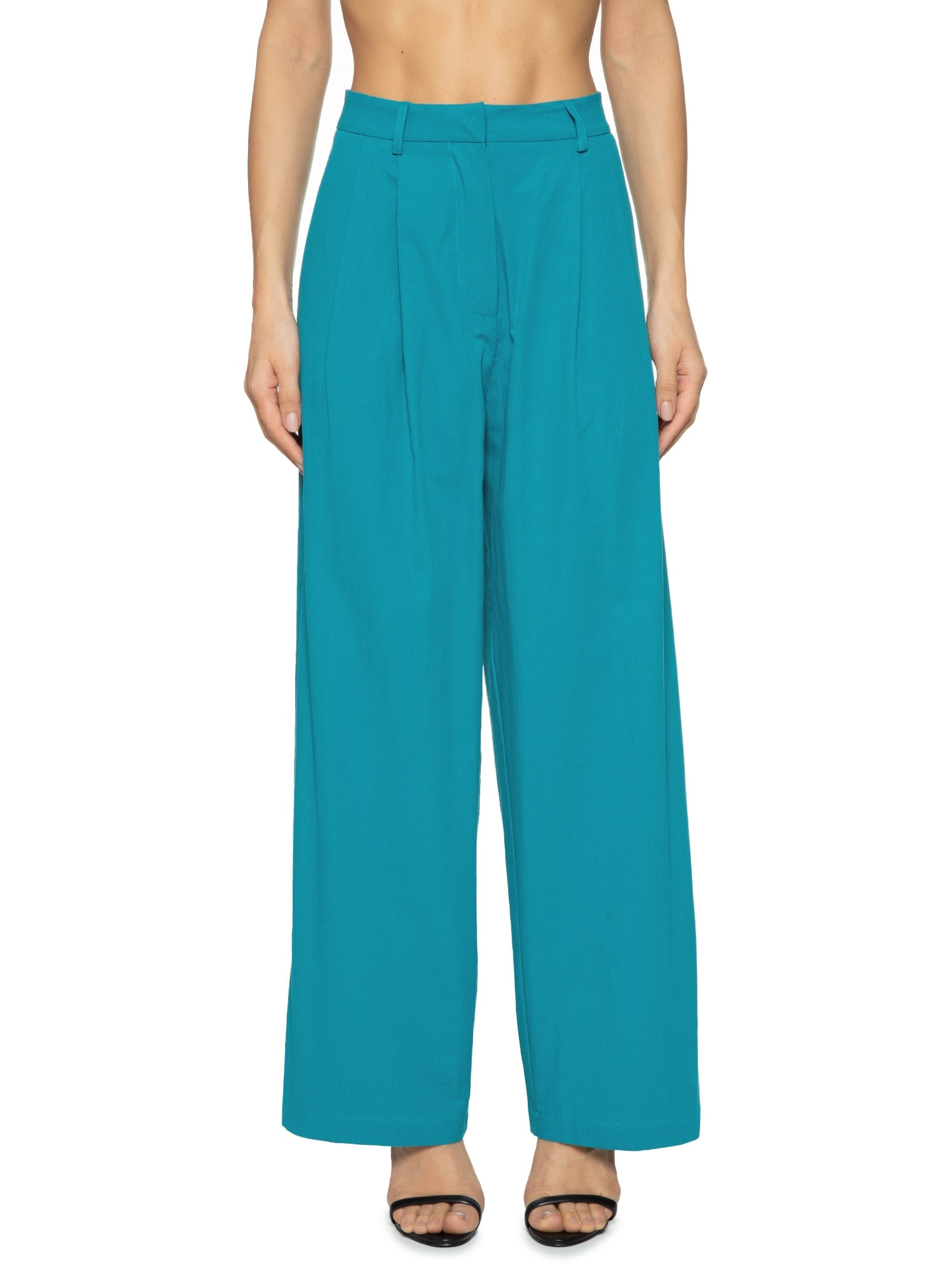 Calça Feminina Pantacourt Azul Market 33