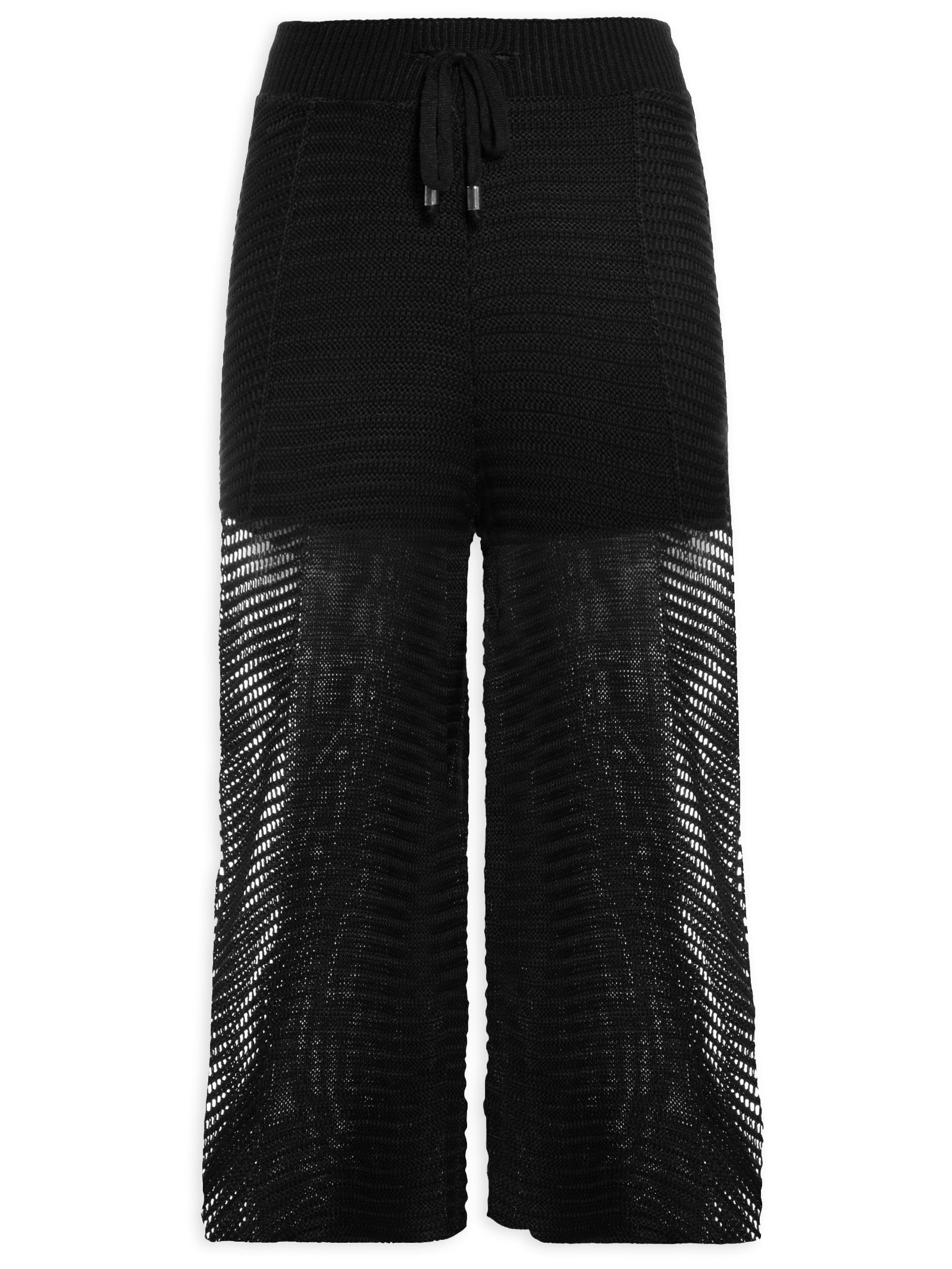 Calça Feminina Pantacourt Crochê Preto Market 33