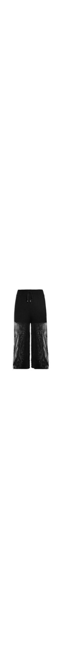 Calça Feminina Pantacourt Crochê - Preto