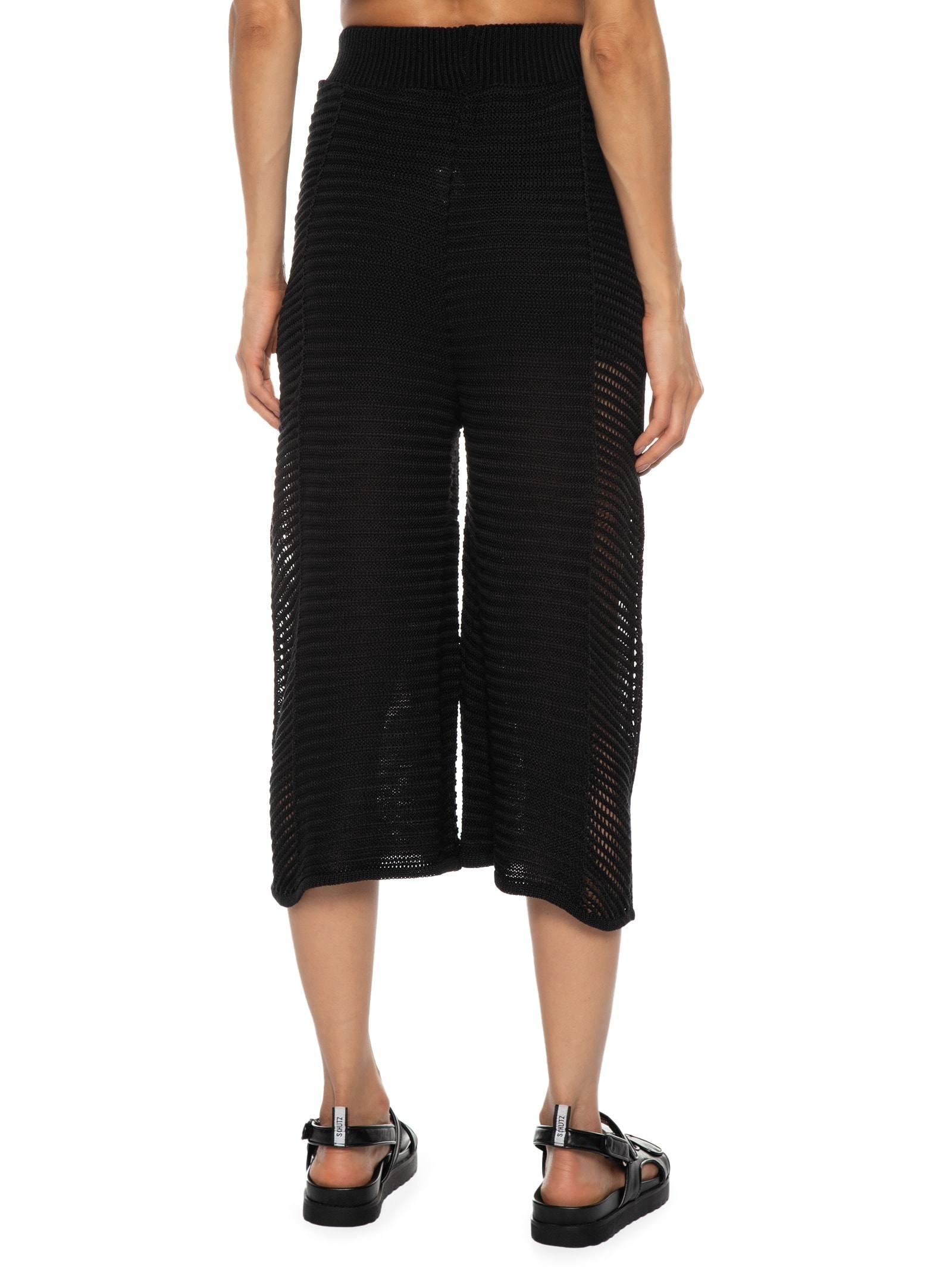 Calça Feminina Pantacourt Crochê Preto Market 33