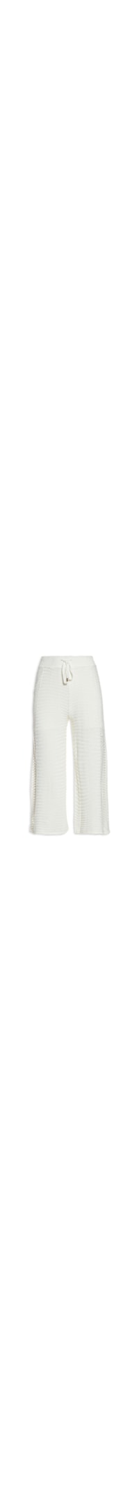 Calça Feminina Pantacourt Feminina Crochê - Branco