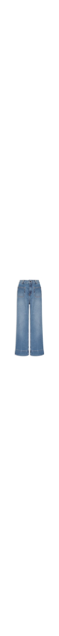 Calça Feminina Pantacourt Jeans - Azul