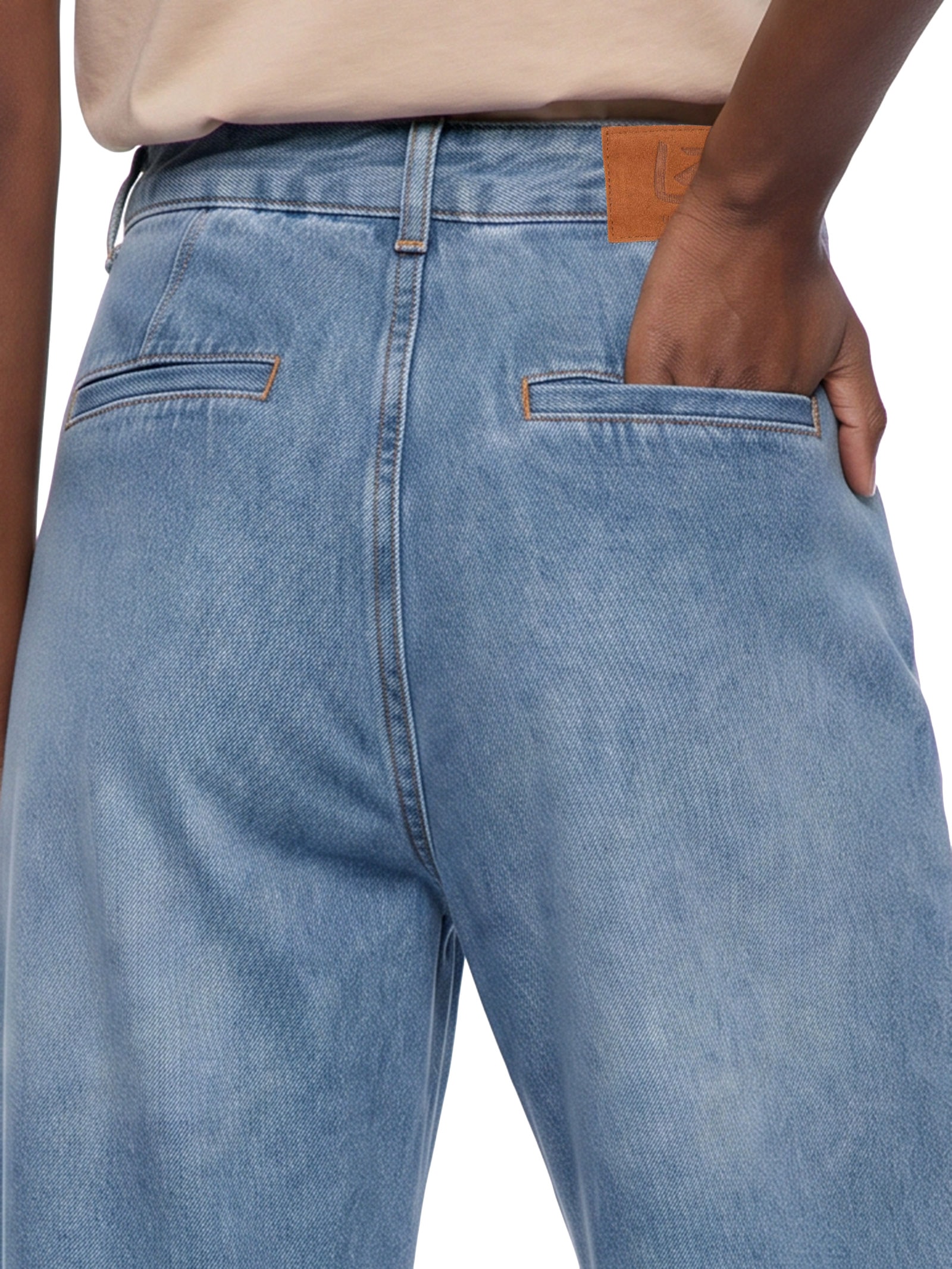 Calça Feminina Pantacourt Jeans Azul Lez A Lez