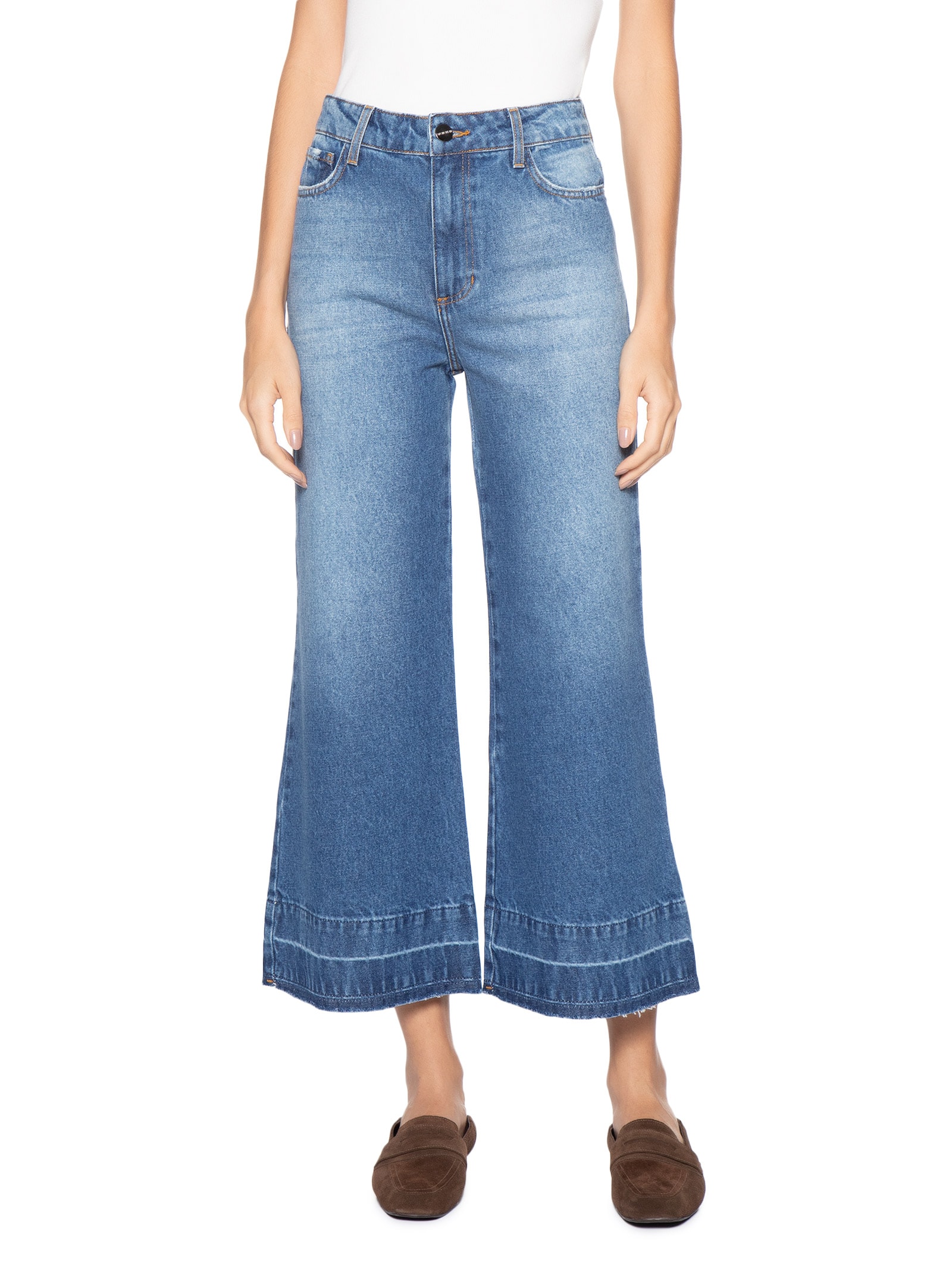 Calça Feminina Pantacourt Tamires Azul Le Lis