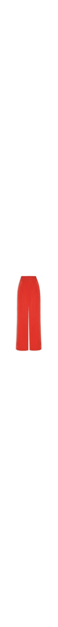 Calça Feminina Pantalona Acetinada - Vermelho