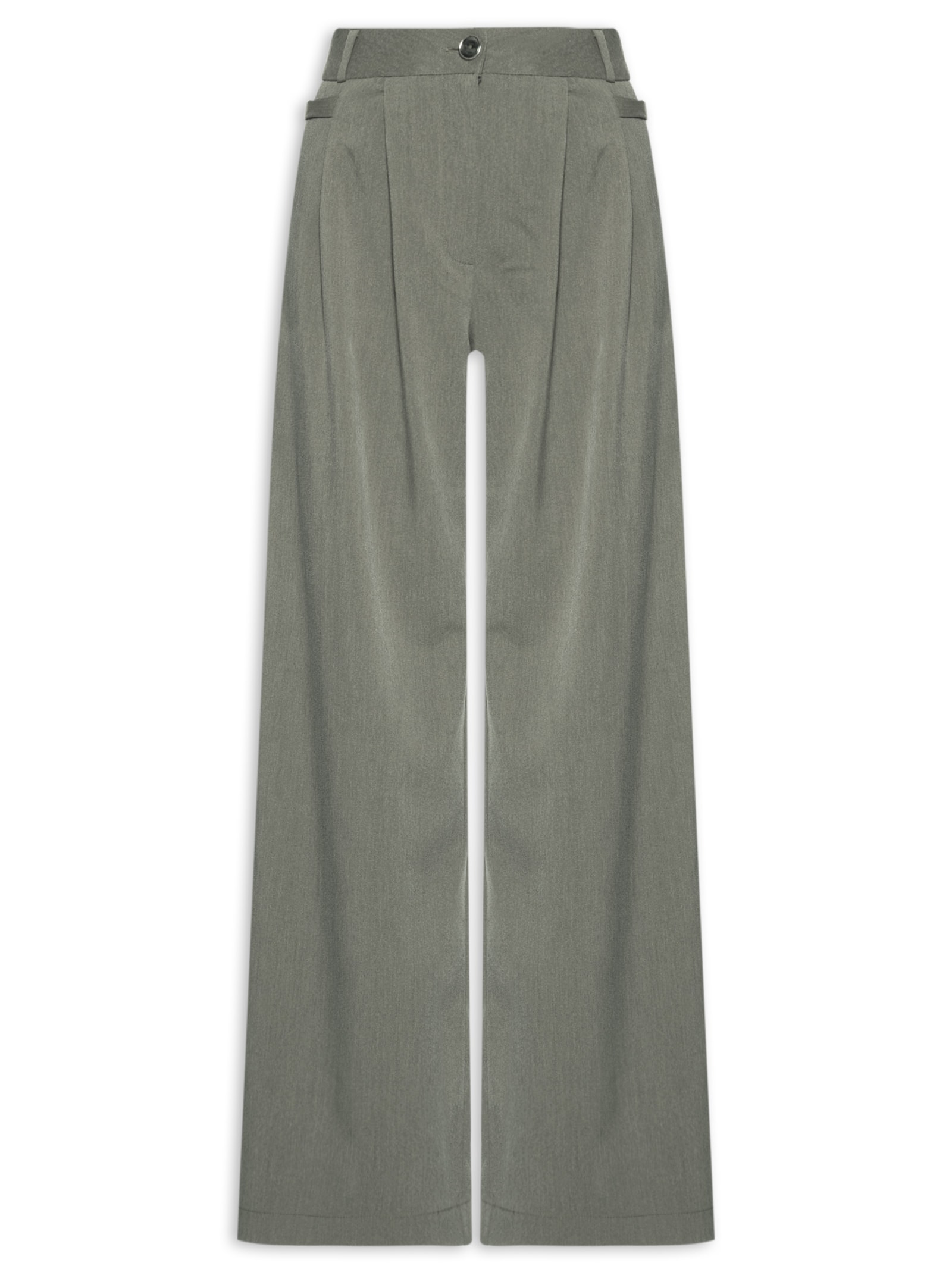 Calça Feminina Pantalona Alfaiataria Cinza  Animale Jeans