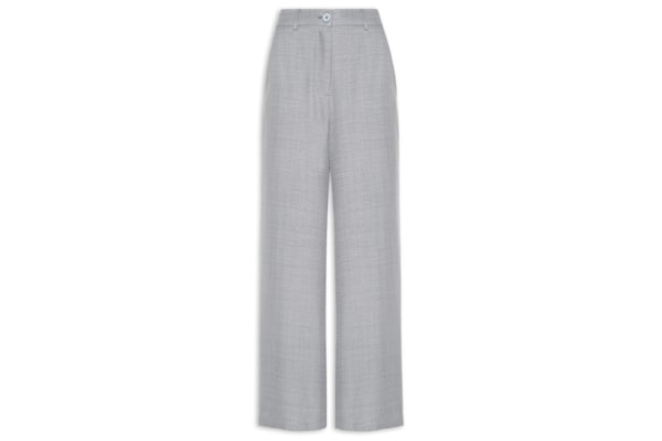 Calça Feminina Pantalona Alfaiataria - Cinza