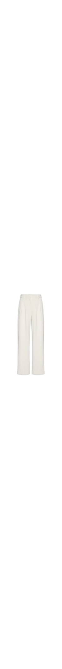 Calça Feminina Pantalona Alfaiataria Com Pregas - Off White