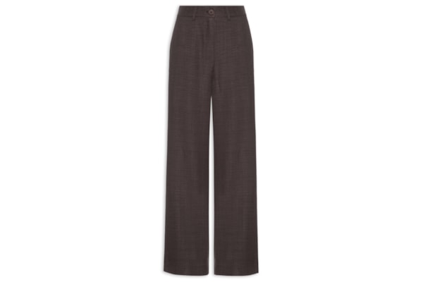 Calça Feminina Pantalona Alfaiataria - Marrom