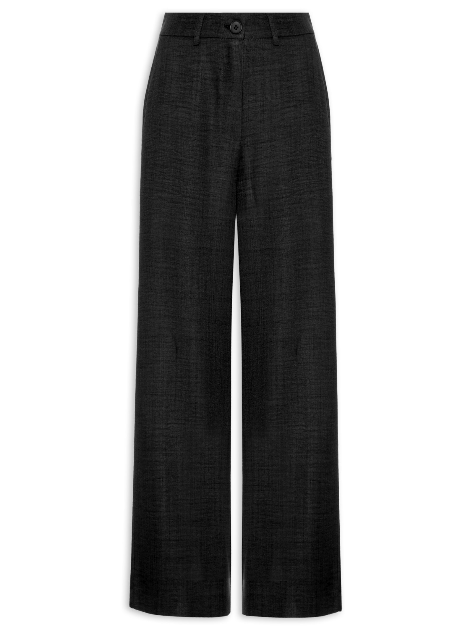 Calça Feminina Pantalona Alfaiataria Preto Basiq
