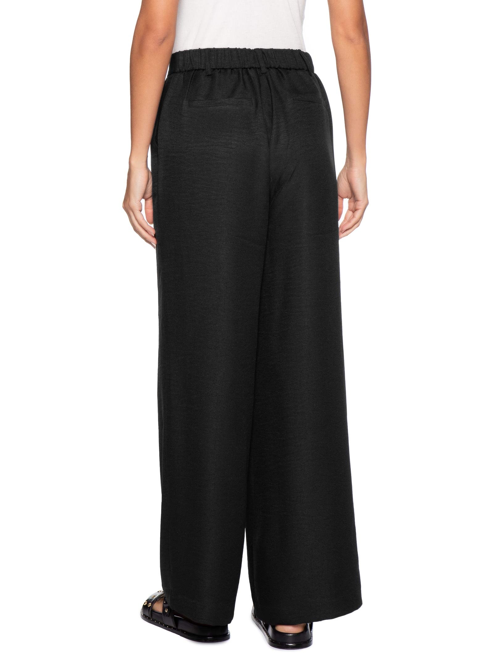 Calça Feminina Pantalona Alfaiataria Preto Basiq