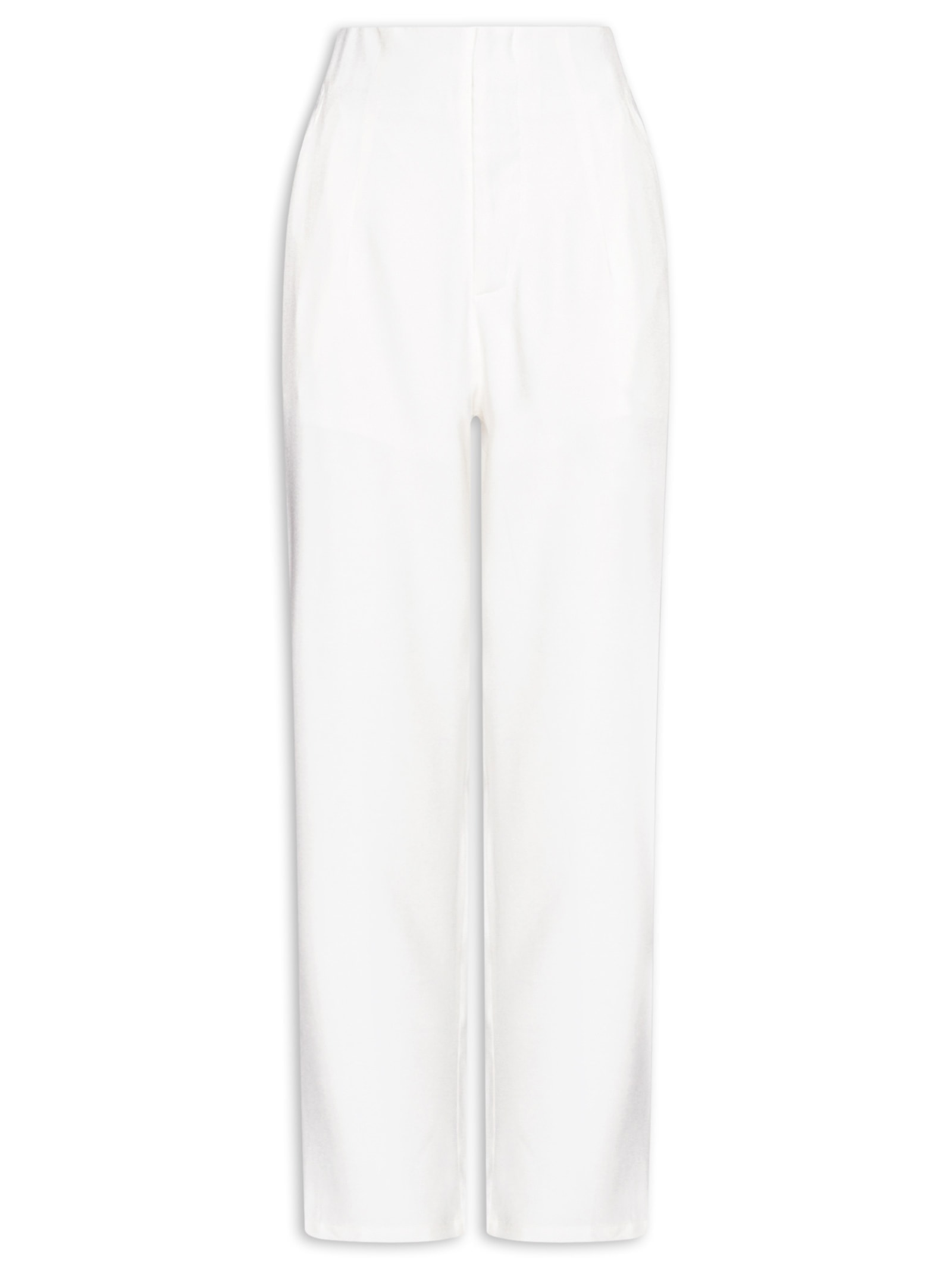 Calça Feminina Pantalona Alfaiataria – Branco Basiq