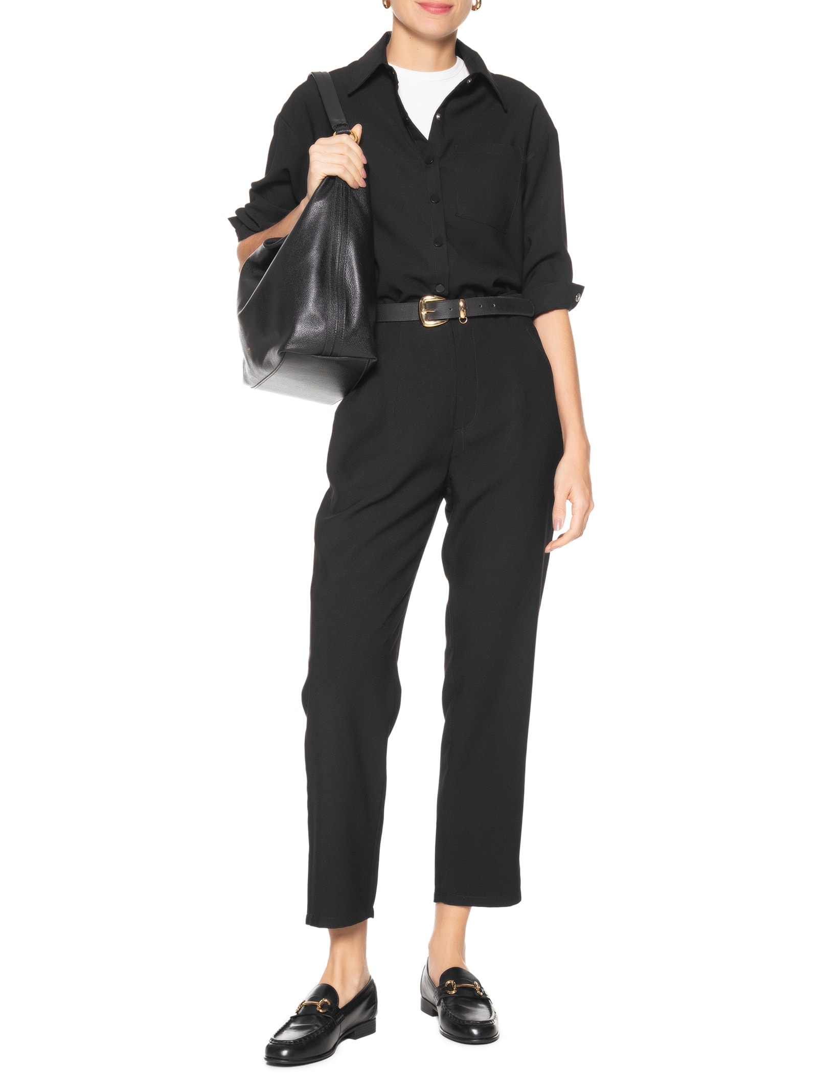 Calça Feminina Pantalona Alfaiataria – Branco Basiq