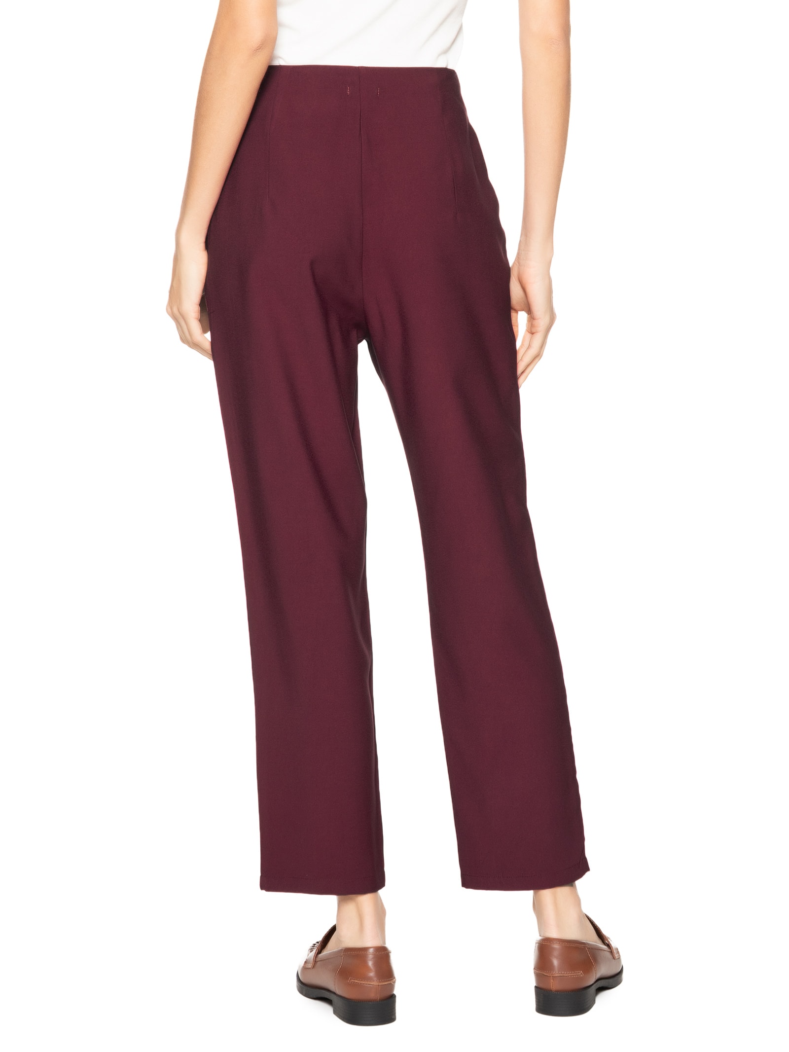 Calça Feminina Pantalona Alfaiataria – Branco Basiq