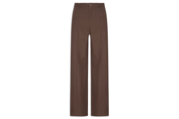Calça Feminina Pantalona Alfaiataria – Marrom