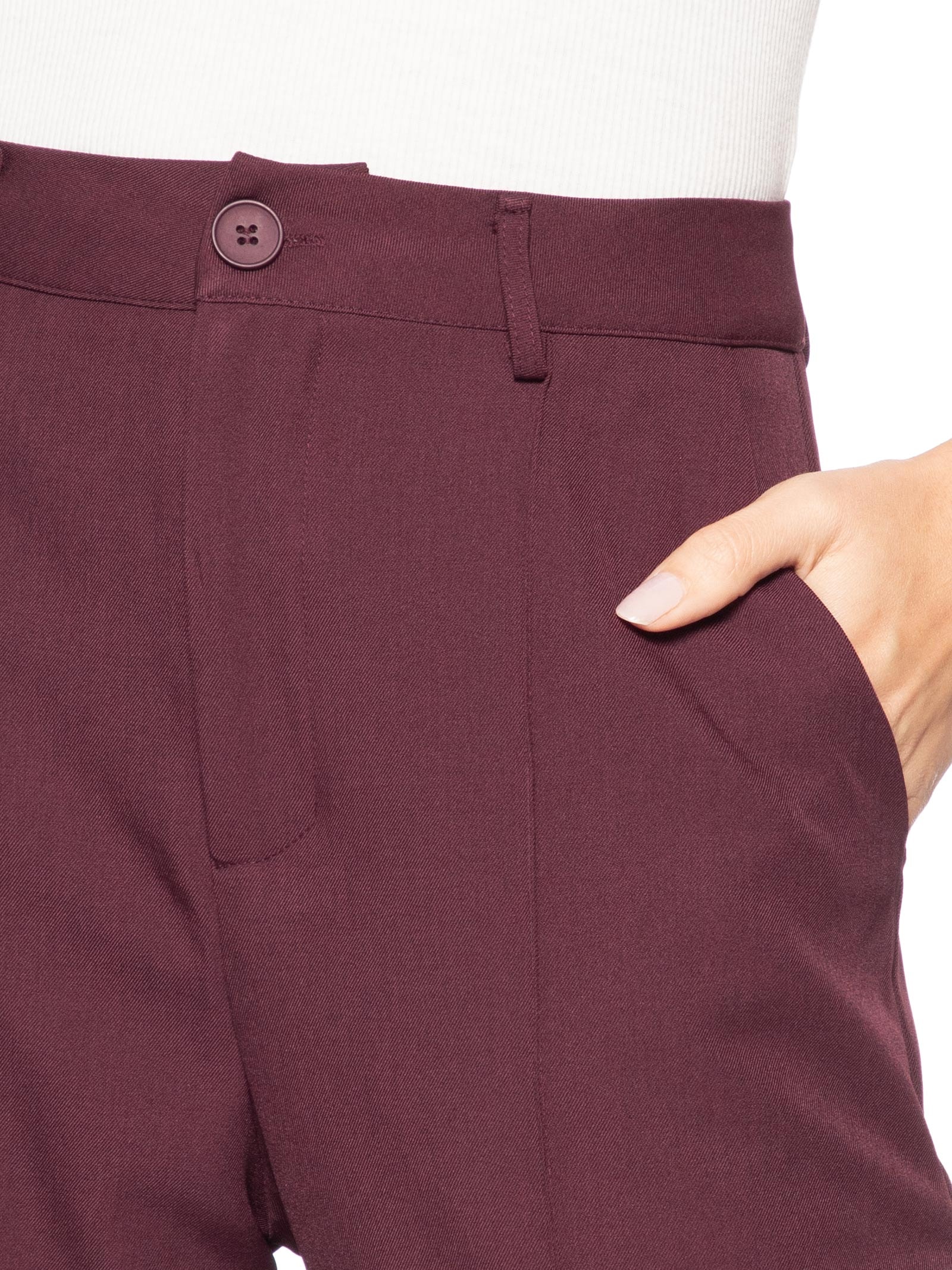 Calça Feminina Pantalona Alfaiataria – Vermelho '2Essential