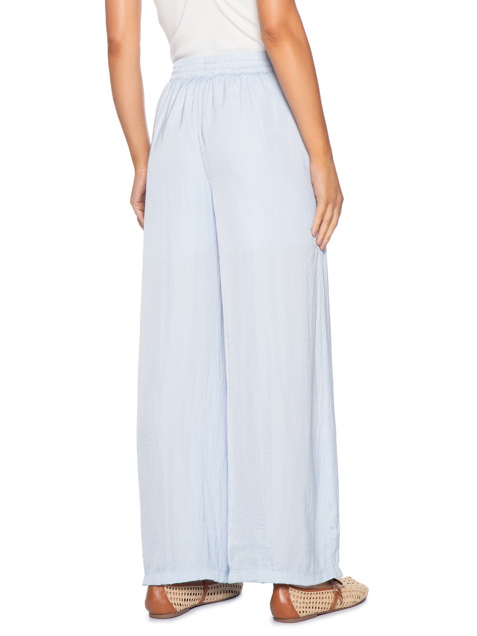Calça Feminina Pantalona Azul Basiq
