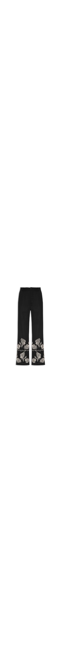 Calça Feminina Pantalona Bordada – Preto