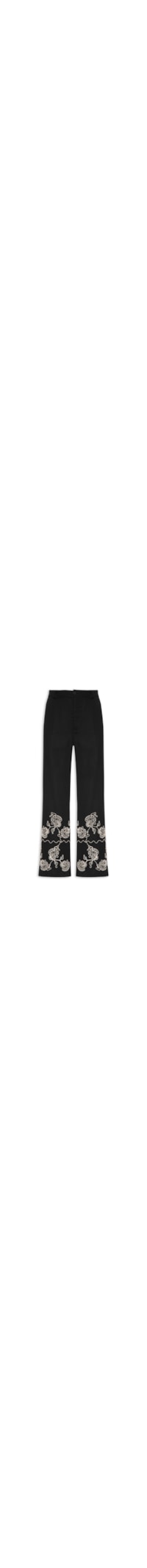 Calça Feminina Pantalona Bordada – Preto