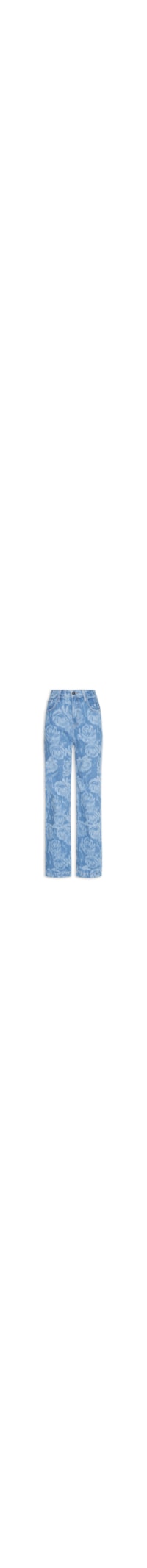 Calça Feminina Pantalona Cati Flower - Azul