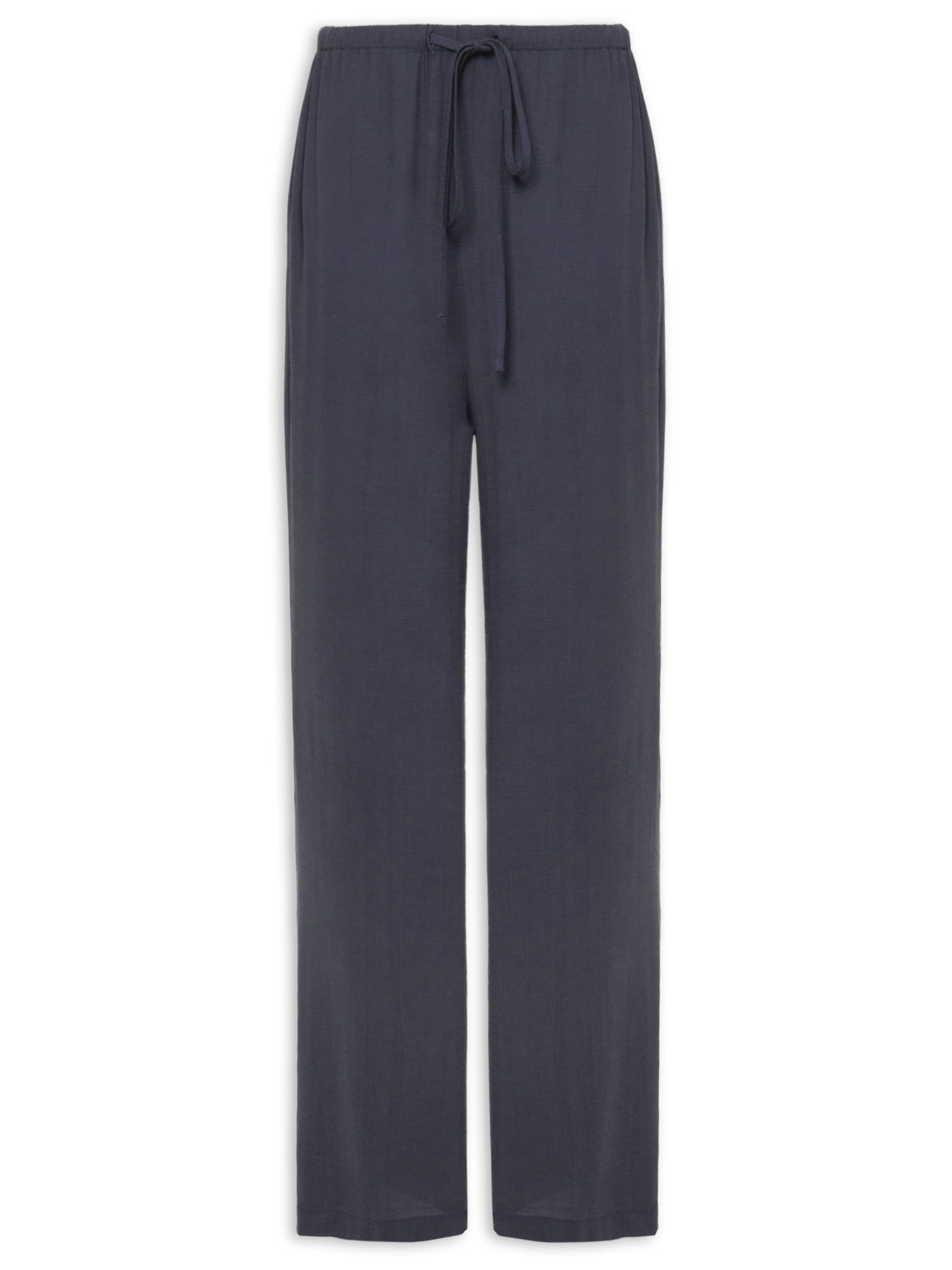 Calça Feminina Pantalona Com Amarração Azul Market 33