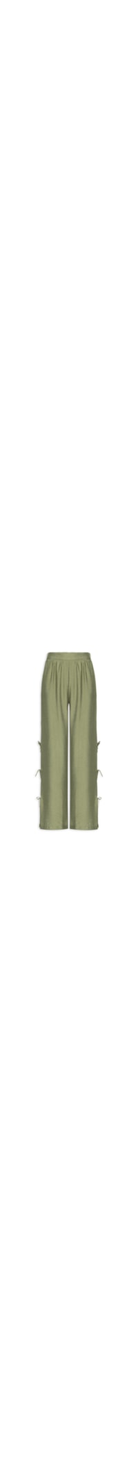Calça Feminina Pantalona Com Amarração Lateral - Verde
