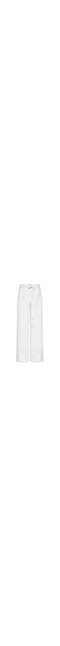 Calça Feminina Pantalona Com Cinto - Off White