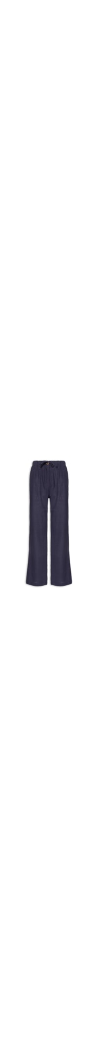 Calça Feminina Pantalona Com Cordão - Azul