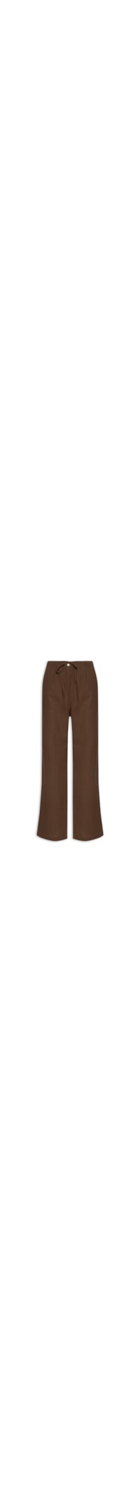 Calça Feminina Pantalona Com Cordão - Marrom