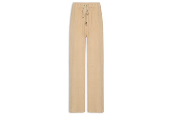 Calça Feminina Pantalona Com Linho - Bege