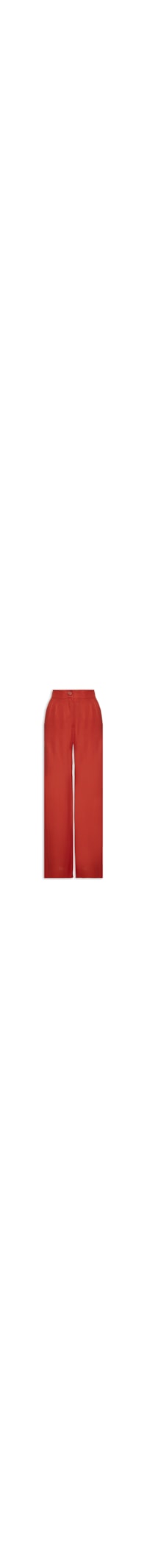 Calça Feminina Pantalona Com Pregas - Vermelho