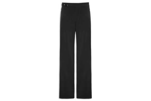 Calça Feminina Pantalona com Recorte e cinto - Preto