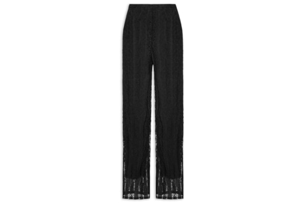 Calça Feminina Pantalona com Renda - Preto
