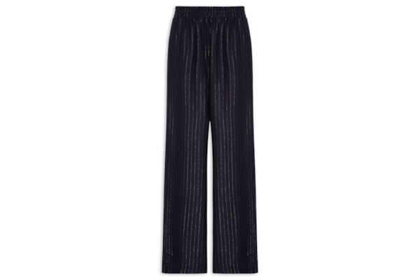 Calça Feminina Pantalona Cós Elástico – Azul