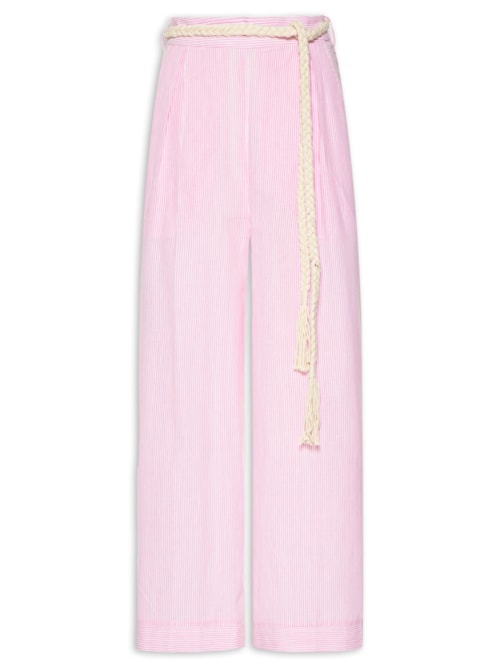 Calça Feminina Pantalona Cotton Listrada – Rosa