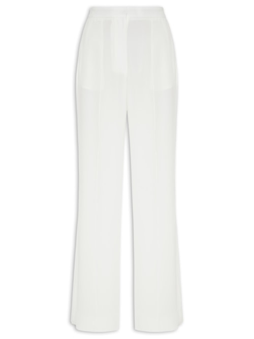 Calça Feminina Pantalona De Alfaiataria – Off White