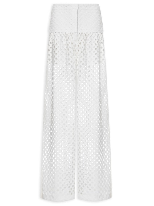 Calça Feminina Pantalona De Laise – Branco