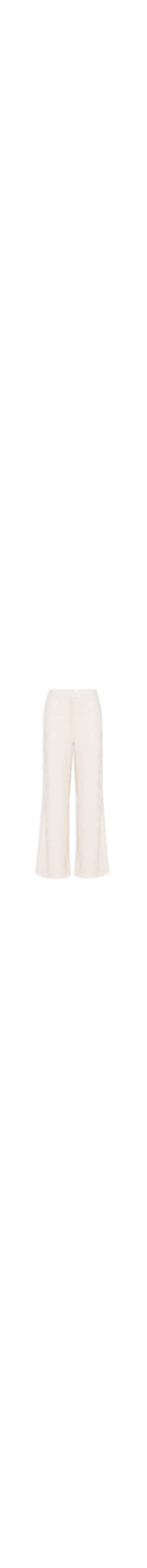 Calça Feminina Pantalona De Paetê - Off White