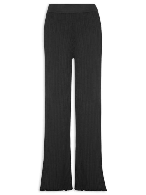 Calça Feminina Pantalona De Tricot – Preto