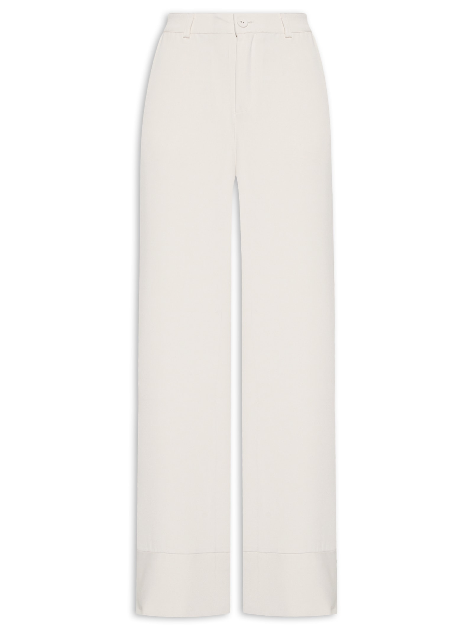 Calça Feminina Pantalona Em Alfaiataria Off White '2Essential