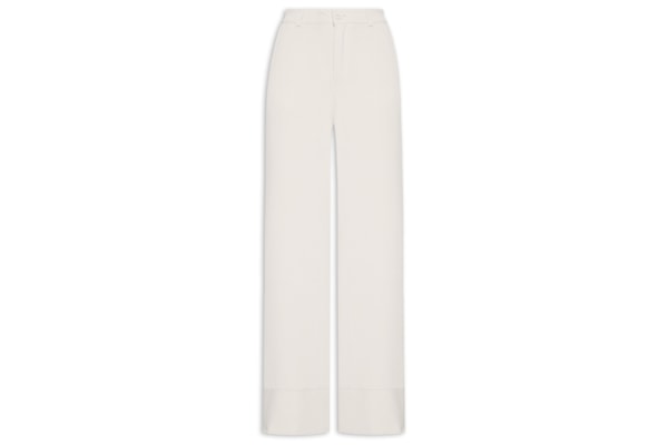 Calça Feminina Pantalona Em Alfaiataria - Off White